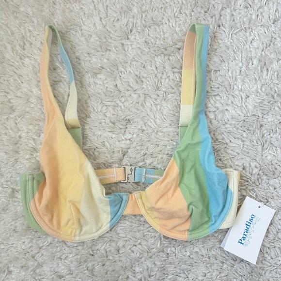 Poolside Paradiso Tulum Plunge Underwire Top - Rainbow (NWT) - Picture 6 of 15